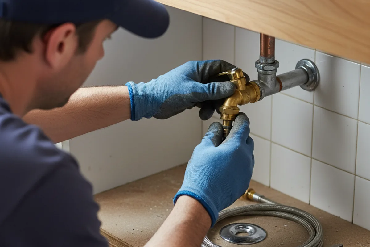Shutoff valve and fitting work during Emergency Plumbing in Ariel